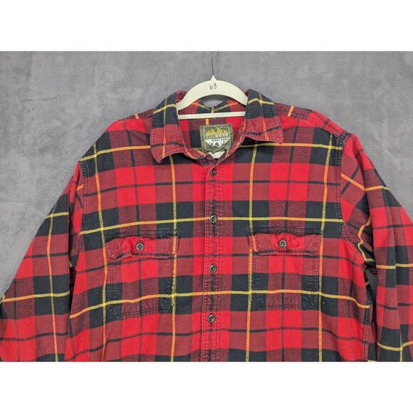 Vintage Eddie Bauer Sport Shop Heavyweight Flannel Shirt Plaid Mens XLT - Picture 2 of 9